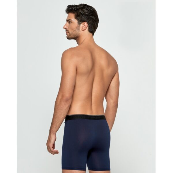 Men's Boxer Soft Premium - Long - Blauw